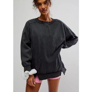 Free People Movement Intercept Tunic In Washed Black